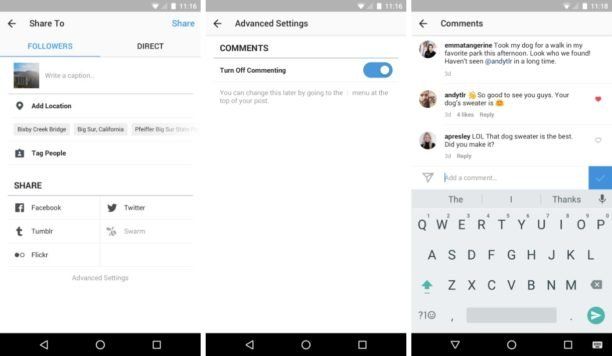 commentaires instagram