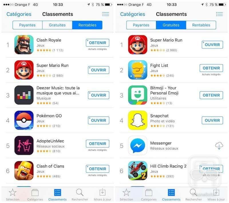 mario run top app store