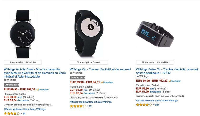 vente flash amazon withings montres et traqueurs vente flash amazon withings montres et traqueurs