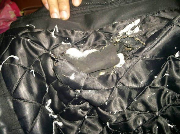 vetement iphone brule