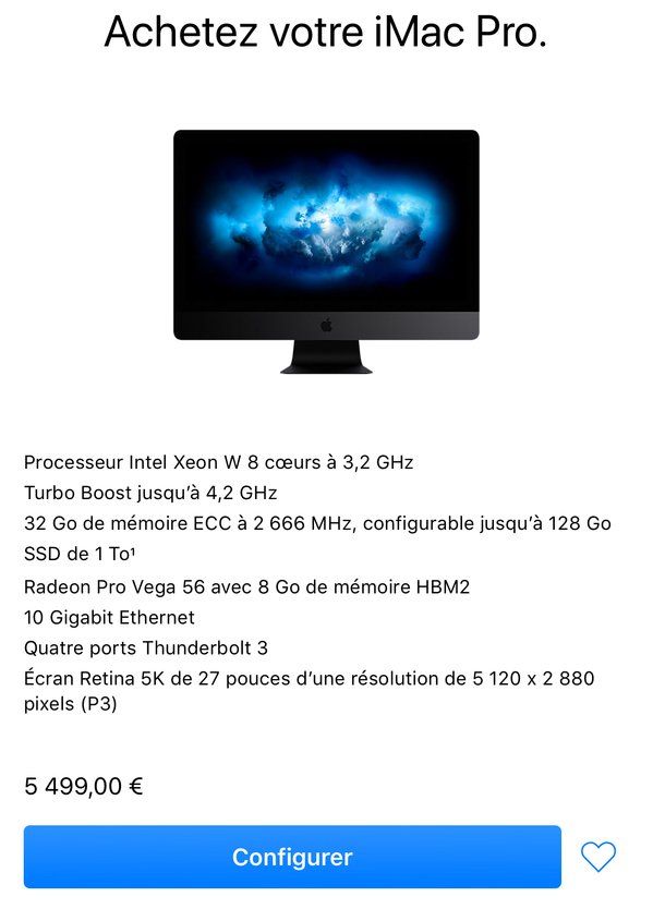 L'iMac Pro Disponible Dès 5 499 € Sur L'Apple Store - IPhone Soft