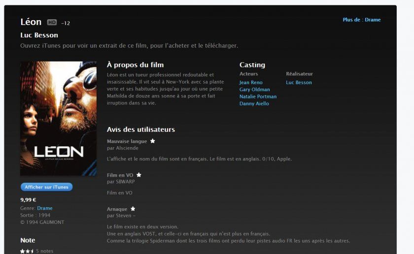 leon vf itunes leon vf itunes