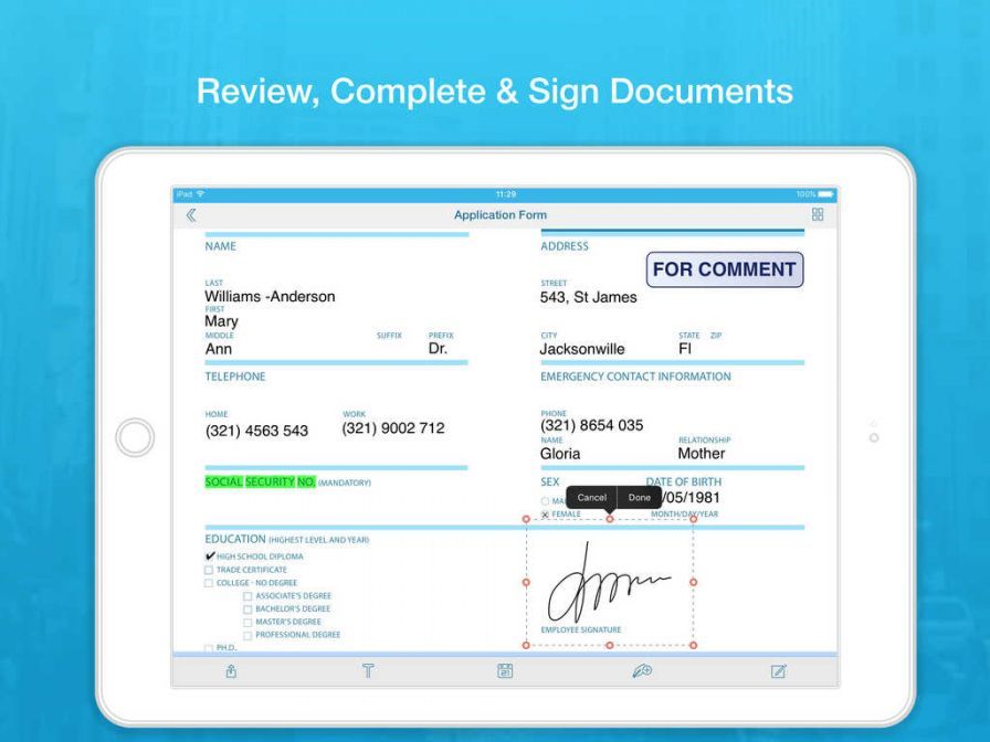 Review complete. Contact us form to fill in. Document who are we, Signatories of the document, Chairman. American sign in documents.