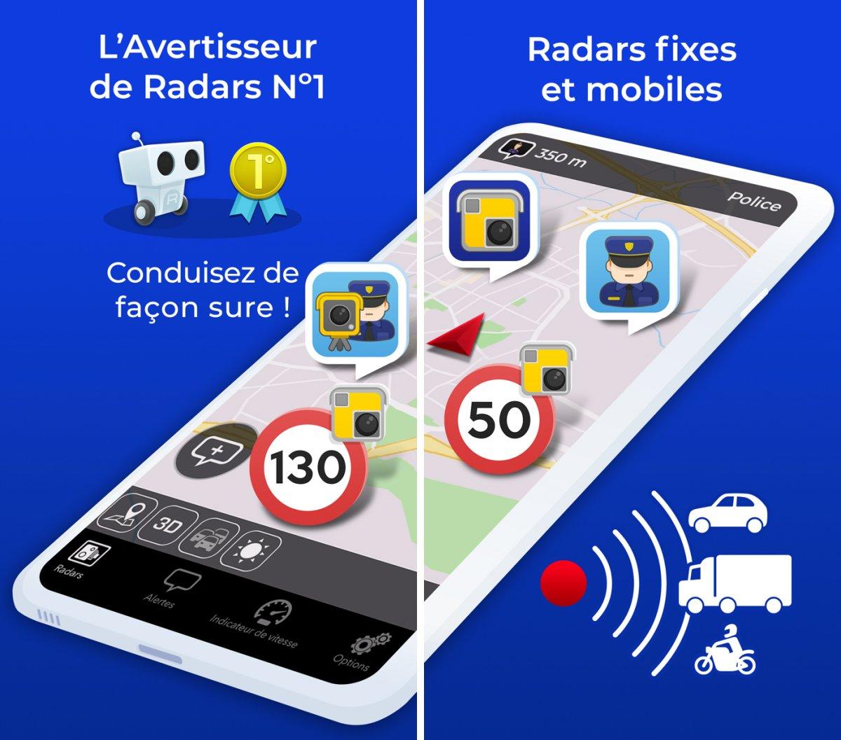 Détecteur de Radar Fixe et Mobile d'Avertissement de radars application pour  pas Cher