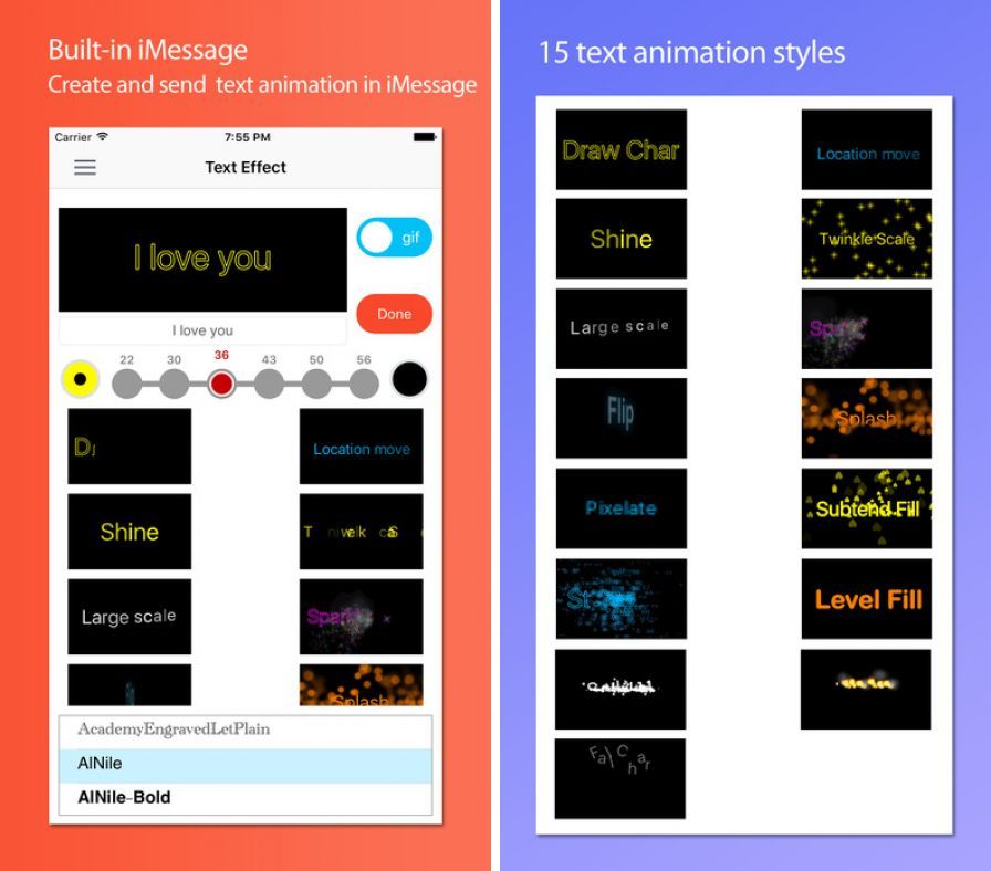 texteffect ipa ipad iphone