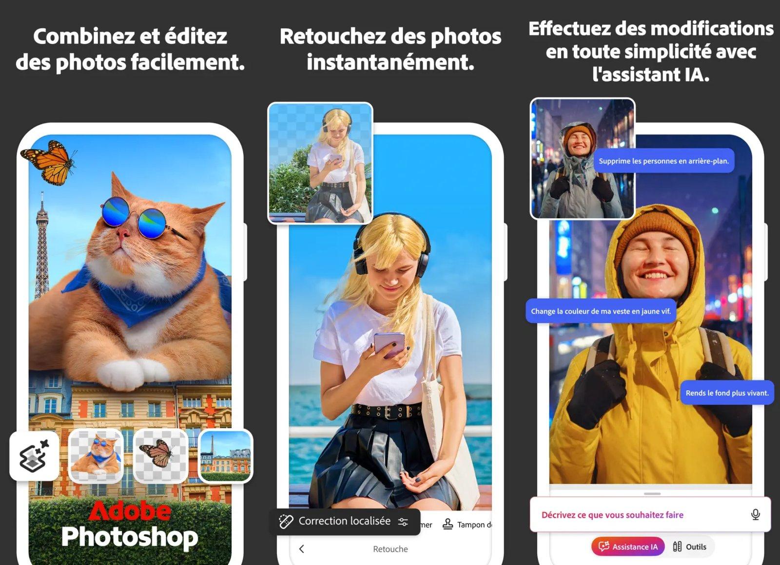 adobe photoshop Editeur photo capture app ipa iphone ipad