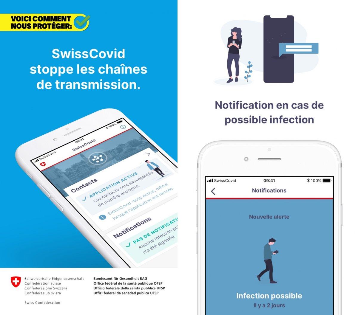 SwissCovid Plus de 800 000 activations pour l'app Covid