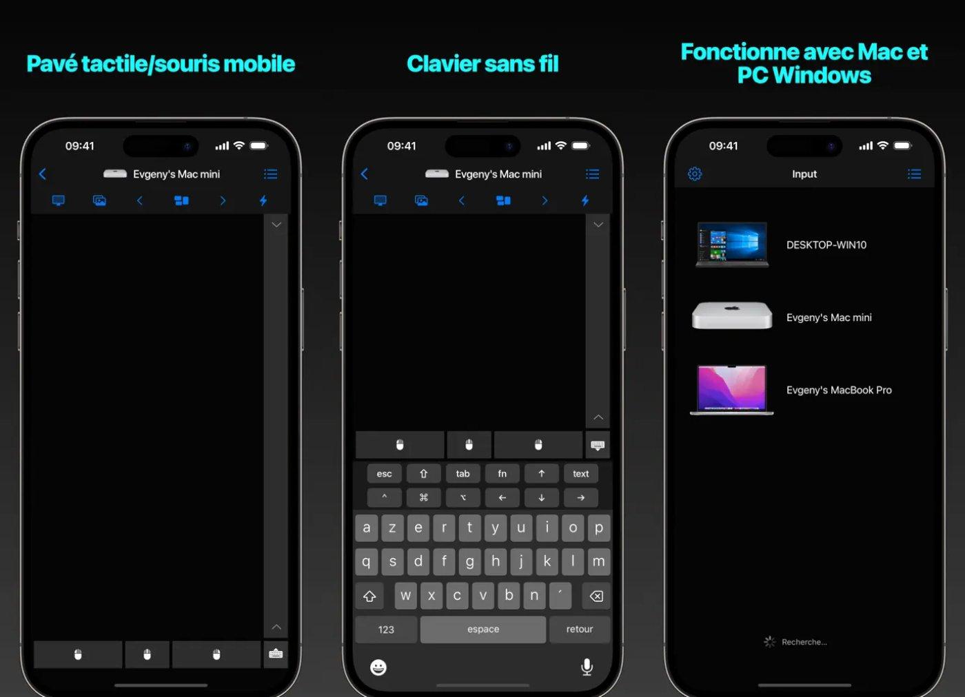 souris clavier capture app ipa iphone ipad