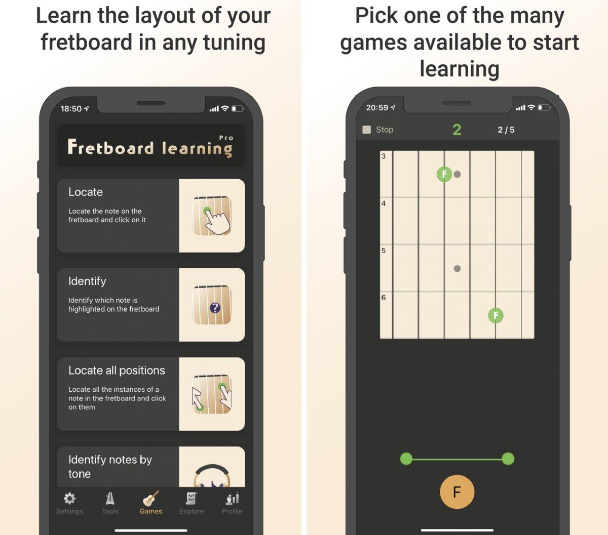 fretboard learning capture jeu ipa iphone ipad