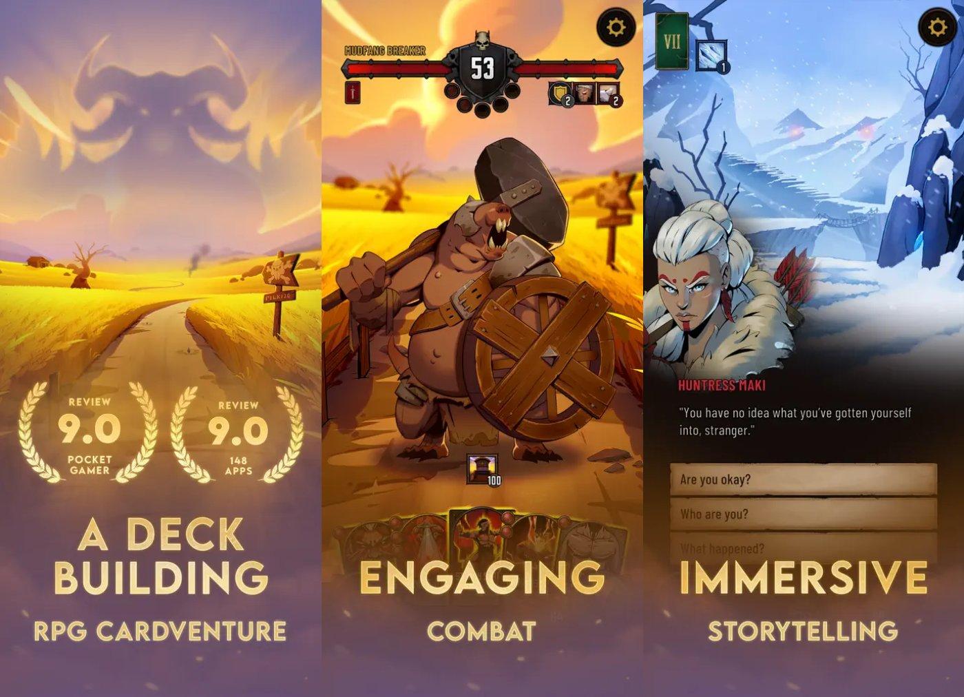 dawncaster deckbuilding rpg capture jeu ipa iphone ipad