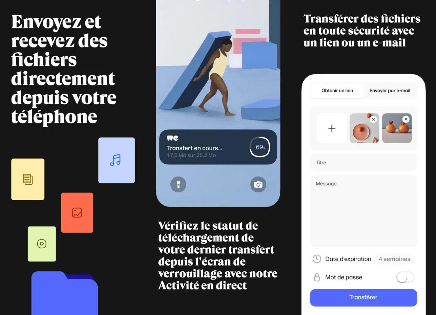 wetransfer transfer files capture app ipa iphone ipad