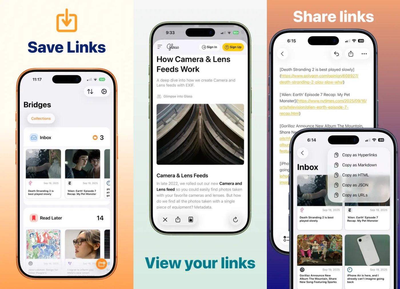 bridges link formatting capture app ipa iphone