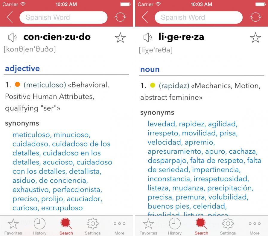 spanish-thesaurus ipa