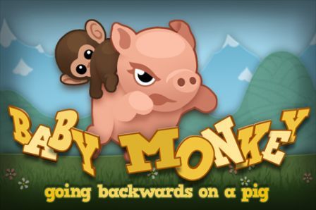 baby-monkey-going-backwards-on-a-pig