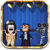 pixely people making movies icon