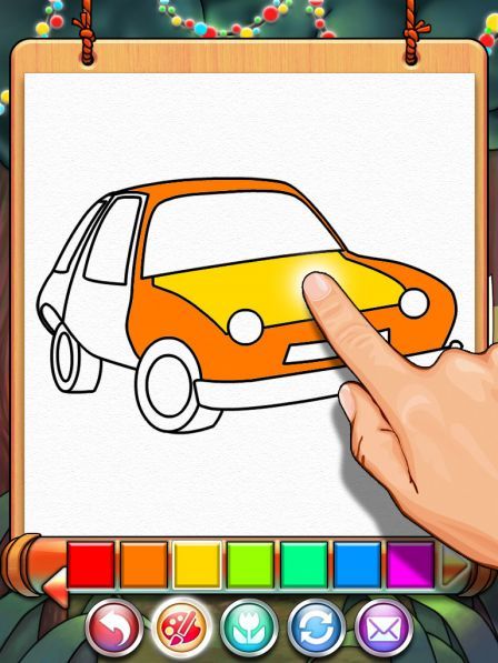 coloring-book-car-hd-ipad