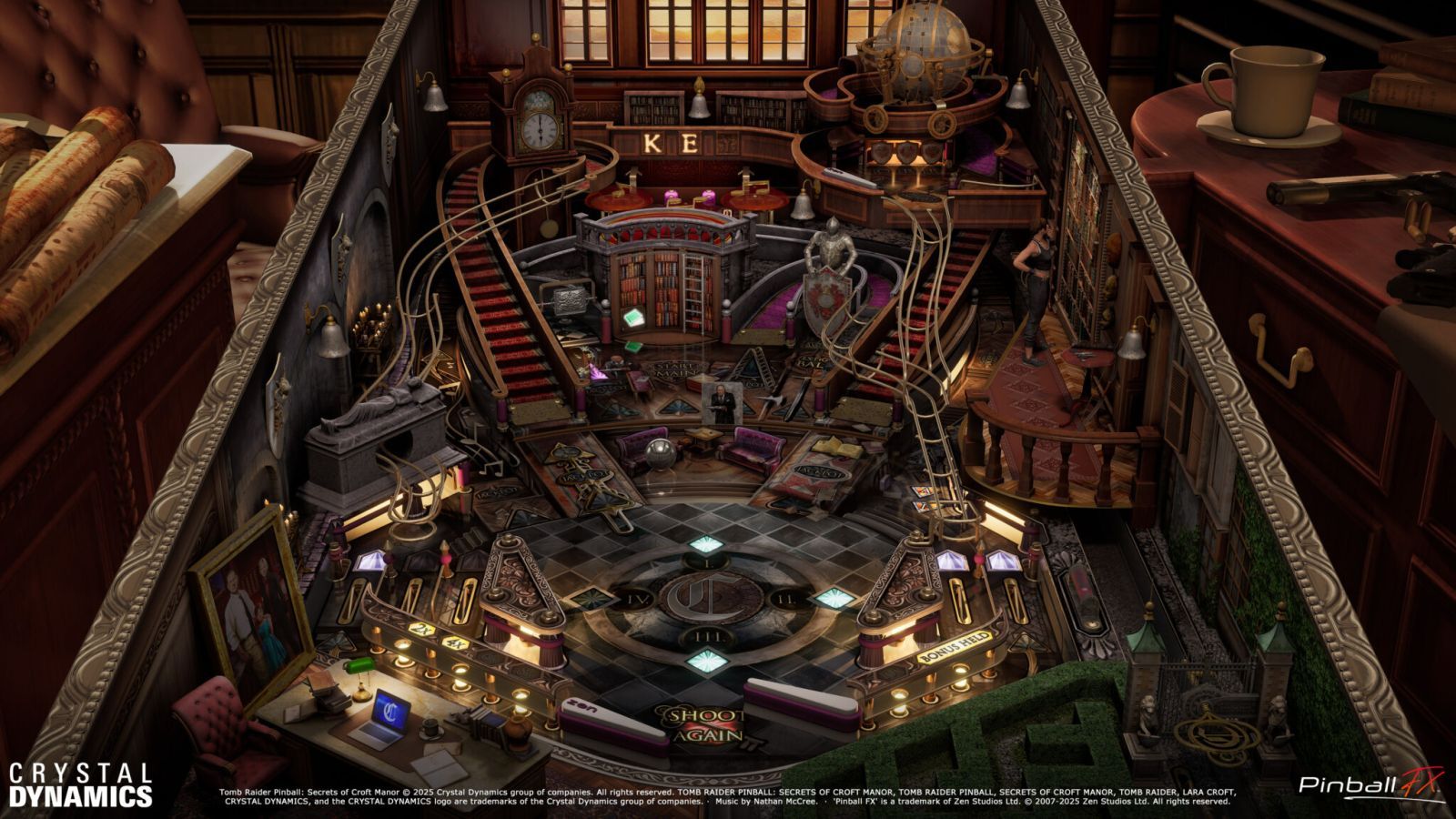 secrets of croft manor tomb raider zen pinball world