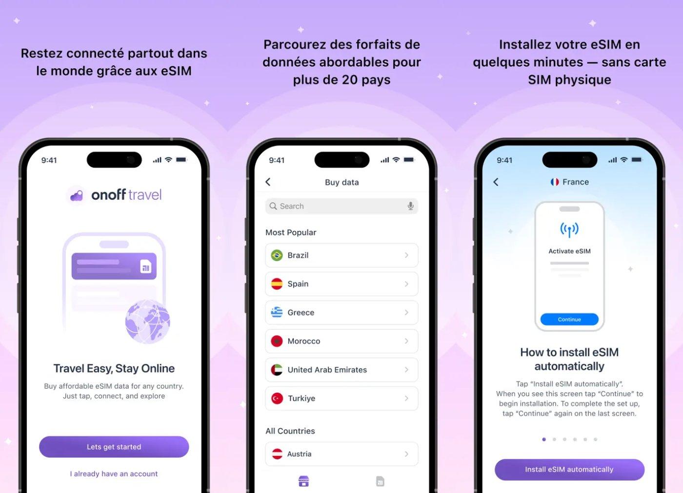 onoff travel data esim capture app ipa iphone