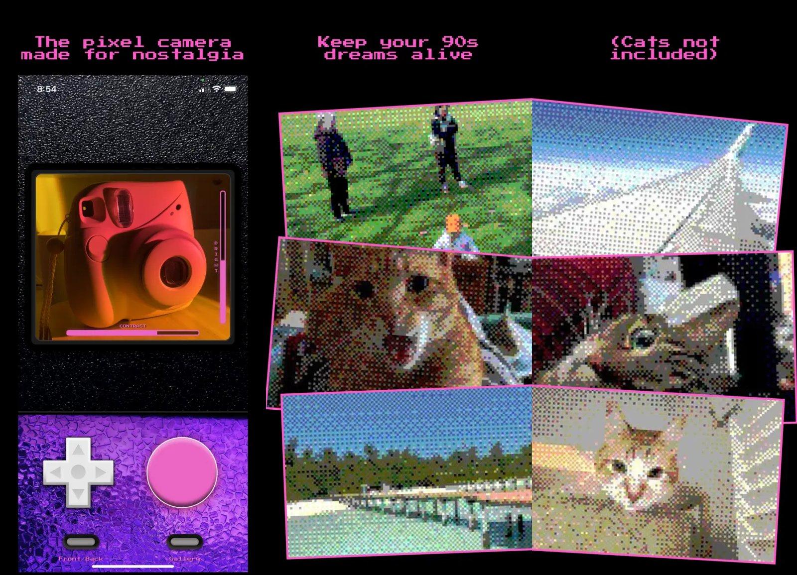 pixel 90s camera capture app ipa iphone