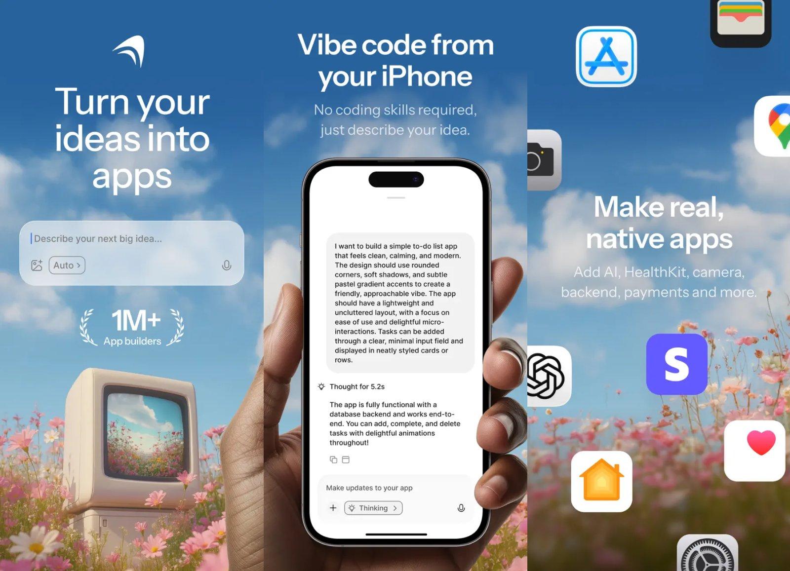 anything create apps with ai capture app ipa iphone