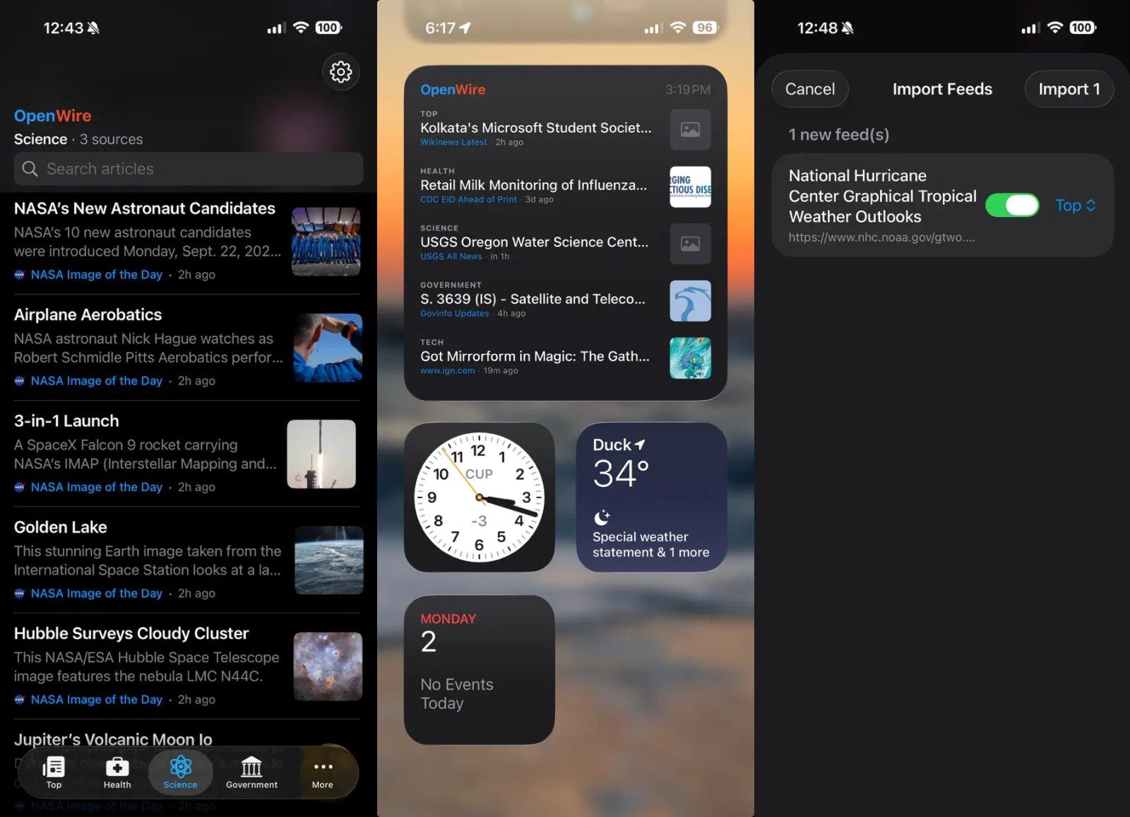 openwire rss reader capture app ipa iphone