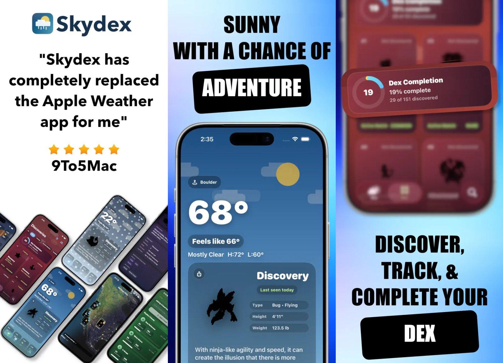 skydex pixel weather dex capture app ipa iphone