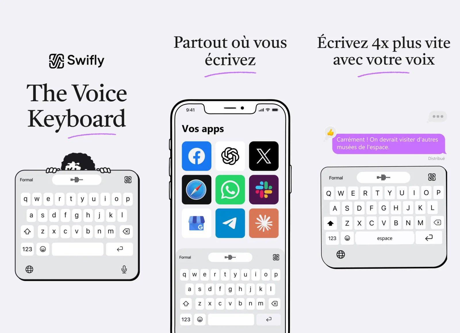 Swifly : une app française pour remplacer la saisie au clavier par la voix