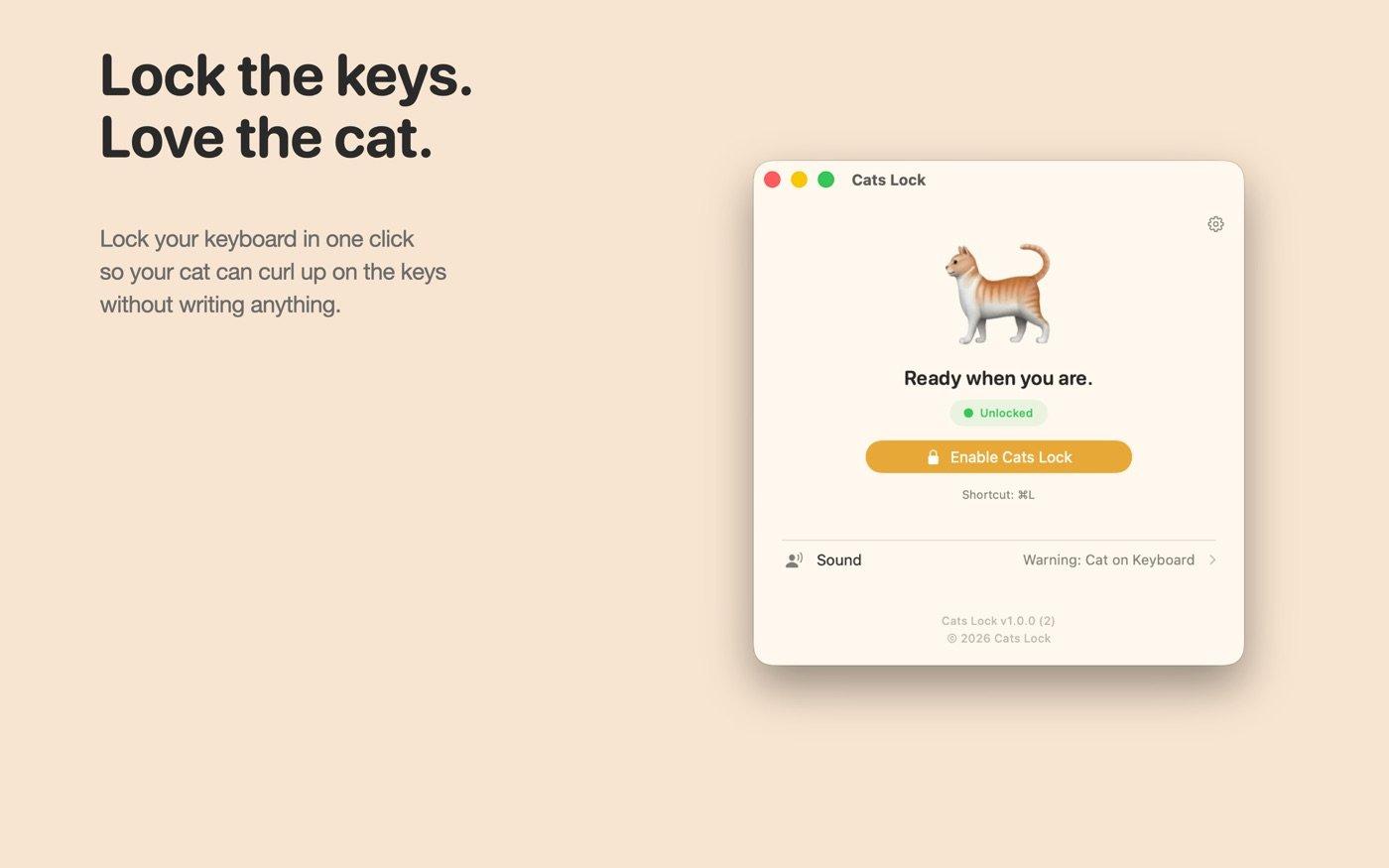 Cats Lock : l’application Mac qui protège votre clavier de votre chat