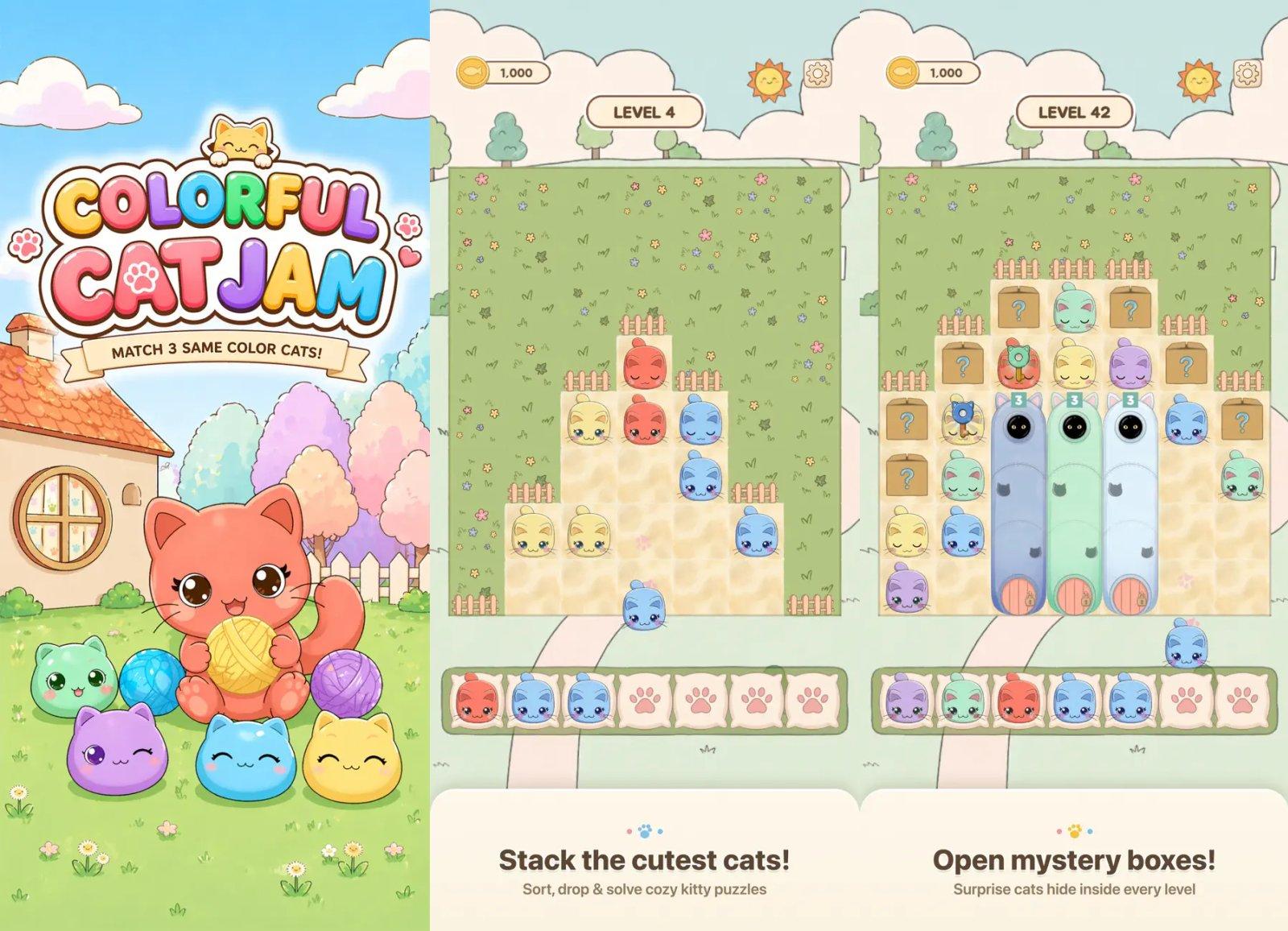 colorful cat jam capture jeu ipa iphone