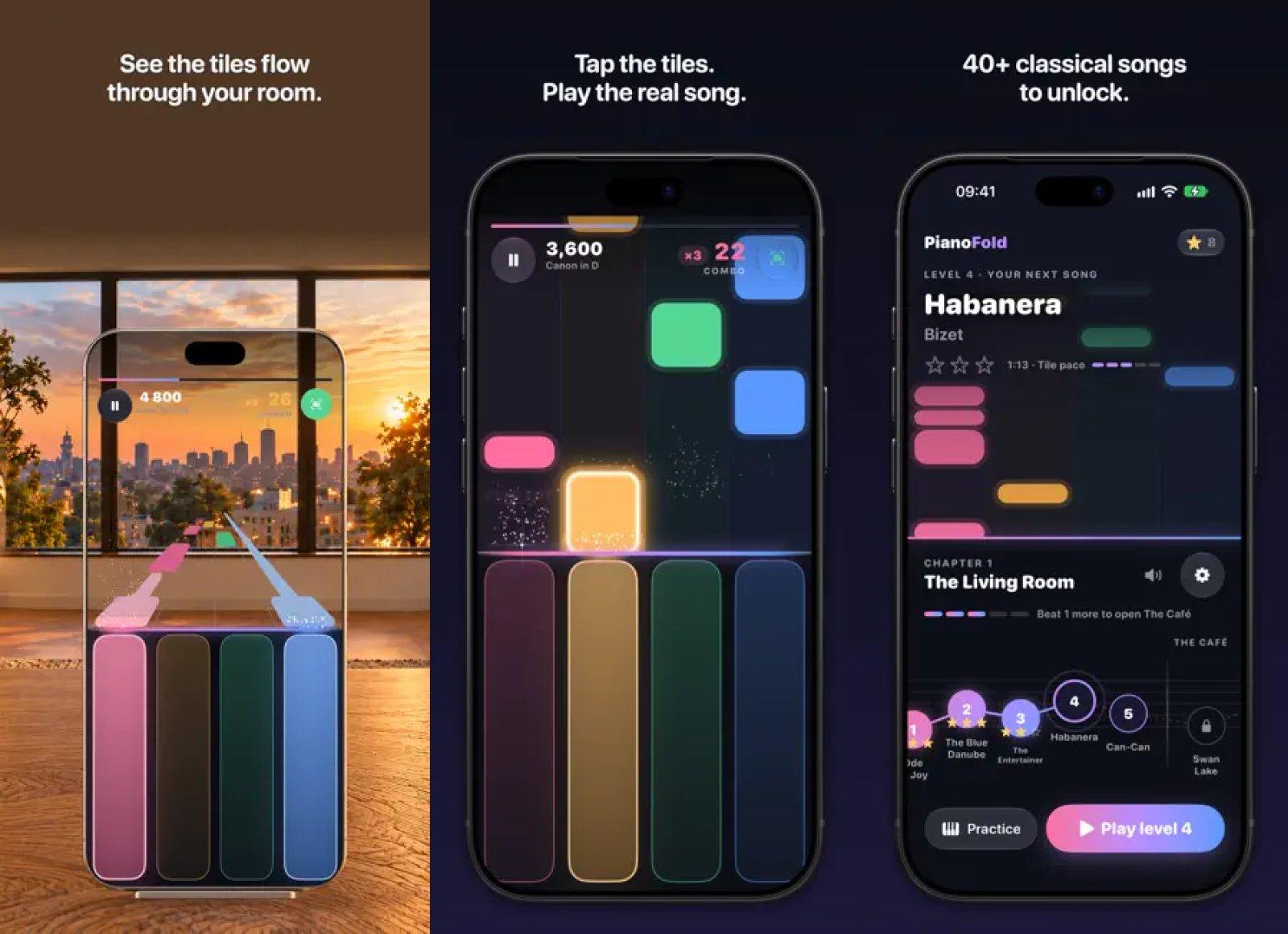 pianofold rhythm game capture jeu ipa iphone ipad