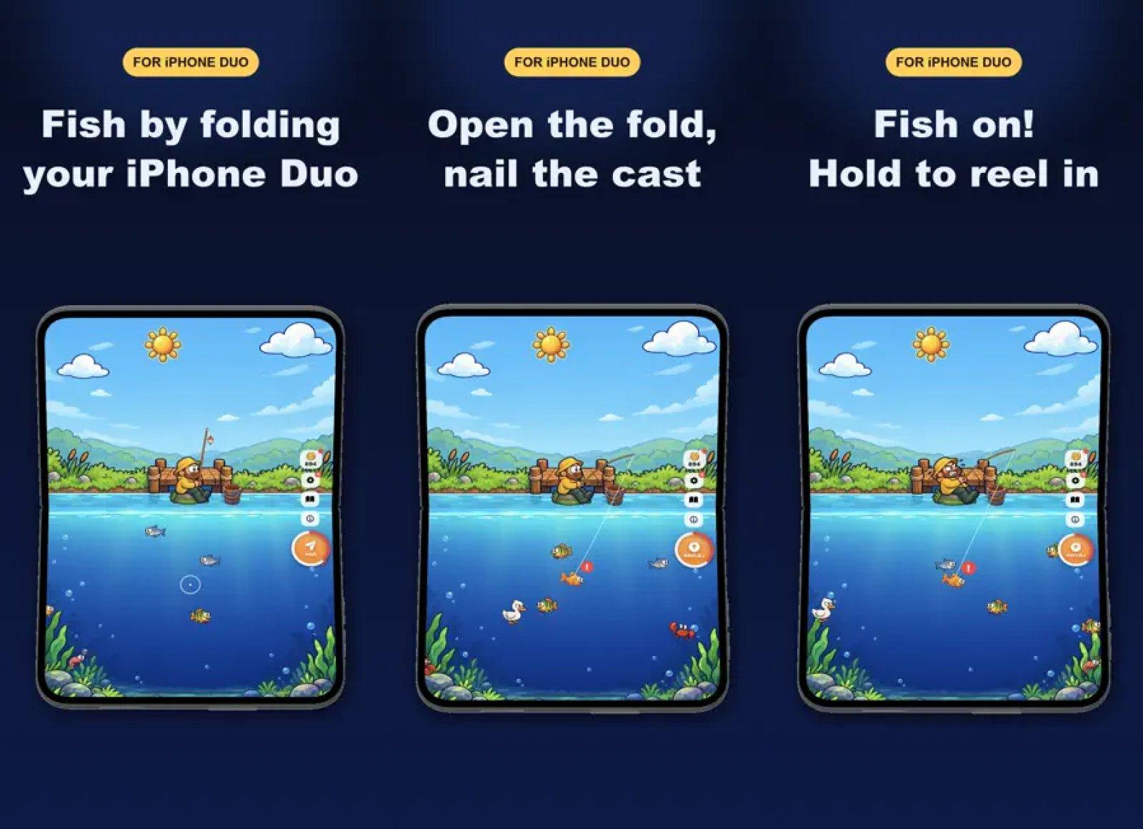 Foldfish transforme la charnière de l’iPhone Duo en canne à pêche