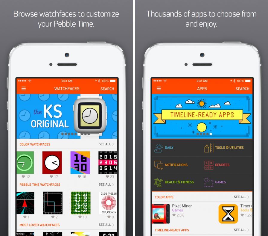 Pebble Time Watch L App Pour Configurer La Montre Est Disponible Iphone Soft