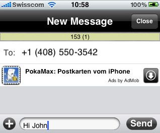 FreeSMS : SMS gratuit sur AppStore