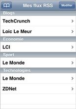 Rss Store, lecteur de flux pour iPhone