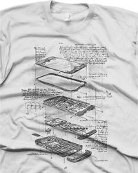 T-shirt iPhone démonté et motion comic book