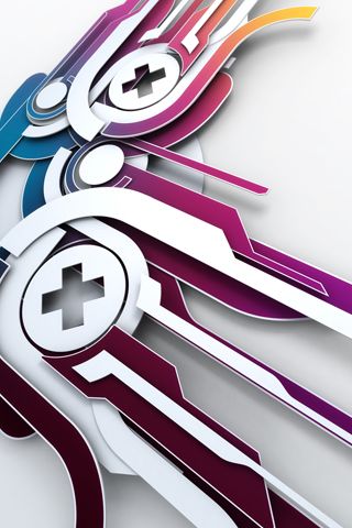 Fond écran pour iPhone formes 3D abstraites et colorées